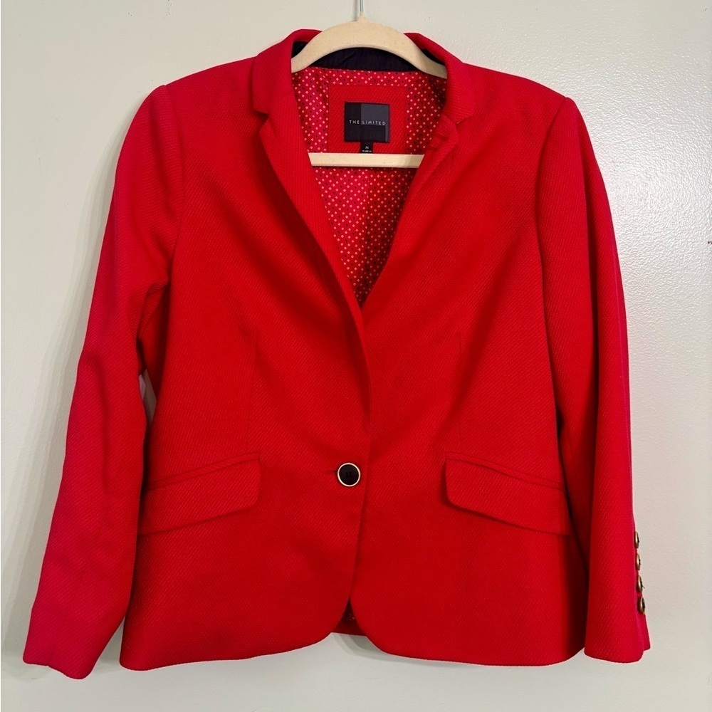Limited Red Blazer Lined Jacket - Picture 1 of 10